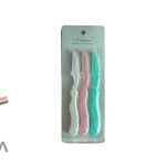 دسته تیغ ابرو تاشو 3 عددی با کیفیت بالاو اصلاح ابرو آسان