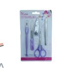 ست مانیکور بنفش، شامل ابزارهای مختلف برای مانیکور ناخن