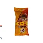 تیغ 3 تیغه صابون‌دار حساس بیک - بسته 2+4