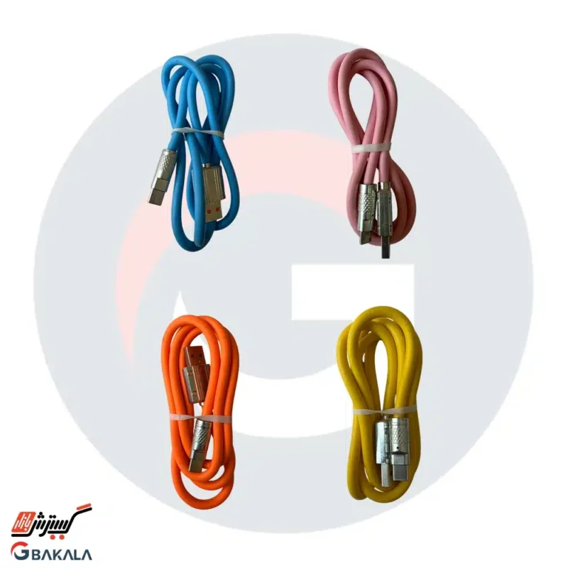کابل شارژر رنگی سر فلزی Type-C - Image 1