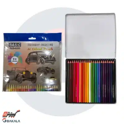 مداد رنگی تخت بیسیک 24 رنگ
