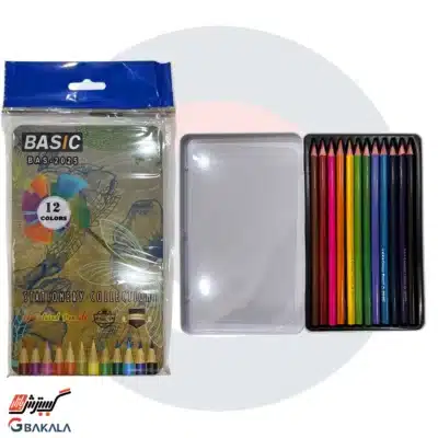 مداد رنگی تخت بیسیک 12 رنگ