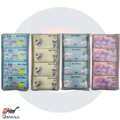 دستمال مرطوب پاکتی 8 بسته 8 عددی