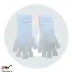 دستکش نخی نیمه انگشتی رنگ سفید