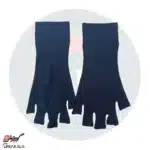 دستکش نخی نیمه انگشتی رنگ مشکی