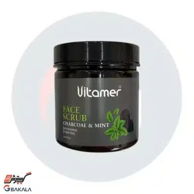 ماسک اسکراب نرم کننده صورت زغال نعنایی ویتامر 400 گرمی