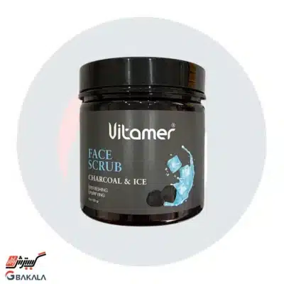 ماسک اسکراب نرم کننده صورت زغال یخی ویتامر 400 گرمی